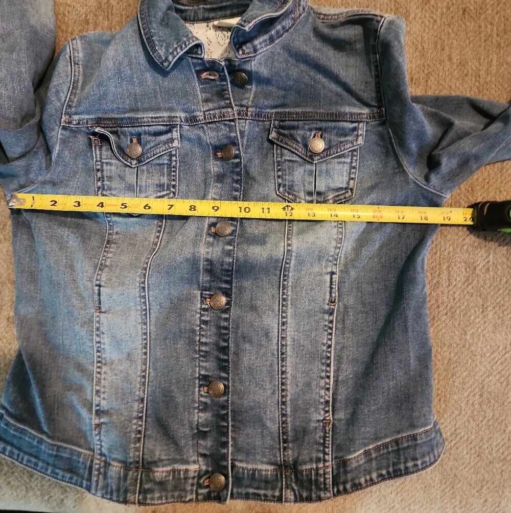 Chico's Medium Wash Blue Denim Jacket - Women's SMALL 1 - Picture 5 of 6